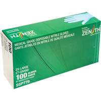 Puncture-Resistant Medical-Grade Disposable Gloves, 2X-Large, Nitrile, 4.5-mil, Powder-Free, Blue, Class 2 Chandler Sales