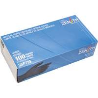 Puncture-Resistant Medical-Grade Disposable Gloves, Large, Nitrile, 5-mil, Powder-Free, Black, Class 2 Chandler Sales