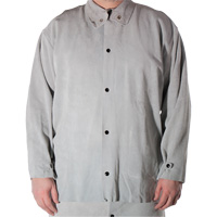 Veste de soudage en cuir de vache refendu, Cuir, Petit, Gris Chandler Sales