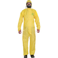 Microchem&reg; Medium-Duty Disposable Coveralls, Small, Yellow, Polypropylene Chandler Sales