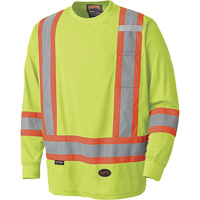 6996 High-Visibility Long Sleeved Shirt, Polyester, X-Small, High Visibility Lime-Yellow Chandler Sales