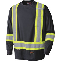 6997 Long Sleeved Safety Shirt, Polyester, X-Small, Black Chandler Sales