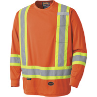 6995 High-Visibility Long Sleeved Shirt, Polyester, X-Small, High Visibility Orange Chandler Sales