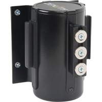 Barri&egrave;re &agrave; fixation murale avec ruban magn&eacute;tique, Acier, Fixation par vis, 12', Ruban Noir Chandler Sales