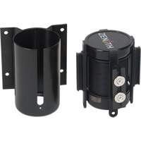 Barri&egrave;re &agrave; fixation murale avec ruban magn&eacute;tique, Acier, Fixation par vis, 7', Ruban Noir Chandler Sales