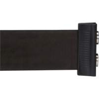 Barri&egrave;re &agrave; fixation murale avec ruban magn&eacute;tique, Acier, Fixation par vis, 7', Ruban Noir Chandler Sales