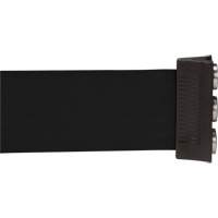 Barri&egrave;re &agrave; fixation murale avec ruban magn&eacute;tique, Acier, Fixation par vis, 12', Ruban Noir Chandler Sales