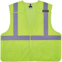 GloWear 8217BA Breakaway Mesh Safety Vest, High Visibility Lime-Yellow, Medium/Small, Polyester Chandler Sales