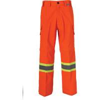 Pantalons de mineur ventil&eacute;s haute visibilit&eacute; toutes saisons, Poly-coton, 28, Orange haute visibilit&eacute; Chandler Sales