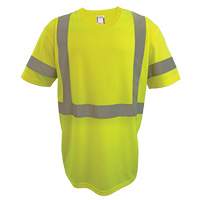 Chemise de s&eacute;curit&eacute; &agrave; manches courtes, Polyester, 2T-Grand, Jaune lime haute visibilit&eacute; Chandler Sales