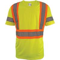 Chemise de s&eacute;curit&eacute; &agrave; manches courtes, Polyester, 2T-Grand, Jaune lime haute visibilit&eacute; Chandler Sales