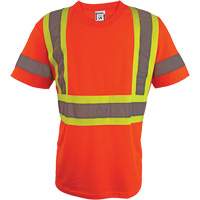 Chemise de s&eacute;curit&eacute; &agrave; manches courtes, Polyester, 2T-Grand, Orange haute visibilit&eacute; Chandler Sales