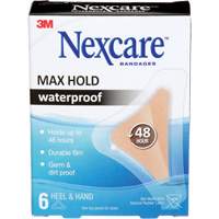 Nexcare Max-Hold Waterproof Bandages, Hand/Heel, 3-1/2", Plastic, Sterile Chandler Sales