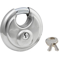 Cadenas &agrave; arceau prot&eacute;g&eacute;, Argent, Cl&eacute;s diff&eacute;rentes, Acier inoxydable, Largeur de 2-3/4" Chandler Sales