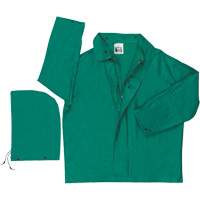 Dominator Limited Flammability Rain Jacket, Polyester/PVC, Large, Green Chandler Sales