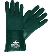 Chemical Resistant Gloves, Size Large, 14" L, PVC, Jersey Inner Lining Chandler Sales