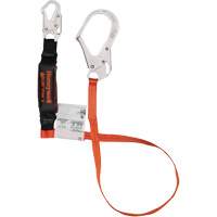 Titan Shock-Absorbing Lanyard, 6', Locking Rebar Hook Center, Locking Snap Hook Leg Ends, Polyester Chandler Sales
