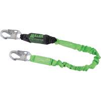 Miller&reg; StretchStop&reg; Shock-Absorbing Lanyard, 6', Locking Snap Hook Center, Locking Snap Hook Leg Ends, Polyester Chandler Sales