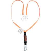 Longe avec amortisseur de choc Titan, 6', Point d'ancrage &agrave; Mousqueton verrouillable, Mousqueton verrouillable aux jambes, Polyester Chandler Sales