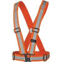 5591 Adjustable Safety Sash, High Visibility Orange, Silver Reflective Colour, One Size Chandler Sales