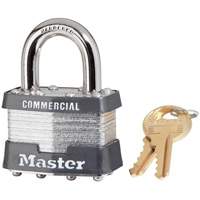 Laminated Padlock, Silver, Keyed Alike, Laminated Steel, 1-3/4" Width Chandler Sales
