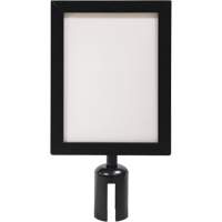 Cadre d'enseigne pour poteau de barri&egrave;re pour le contr&ocirc;le des foules, Noir Chandler Sales