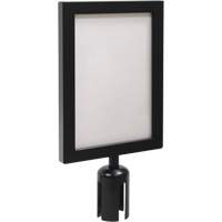 Cadre d'enseigne pour poteau de barri&egrave;re pour le contr&ocirc;le des foules, Noir Chandler Sales