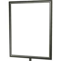 Porte-enseigne vertical robuste pour montant classique, Chrome satin&eacute; Chandler Sales