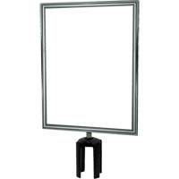 Porte-enseigne vertical robuste avec adaptateur pour poteaux Tensabarrier, Chrome poli Chandler Sales