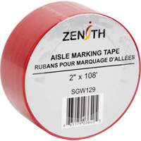 Aisle Marking Tape, 2" x 108', PVC, Red Chandler Sales
