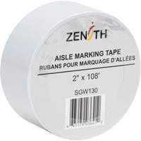 Aisle Marking Tape, 2" x 108', PVC, White Chandler Sales