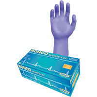 Gants d'examen &agrave; manchette allong&eacute;e Blurite 6 EC, Petit, Nitrile, 6 mils, Sans poudre, Mauve, Classe 2 Chandler Sales