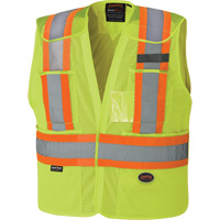 6933 High-Visibility Drop Shoulder Safety Tear-Away Vest, High Visibility Lime-Yellow, Medium/Small, Polyester Chandler Sales