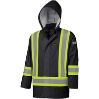 5894BK Fire-Resistant Waterproof Safety Jacket, Polyurethane, Black, X-Small Chandler Sales