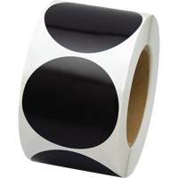 Coloured Marking Dots, Circle, 3" L x 3" W, Black, Vinyl Chandler Sales