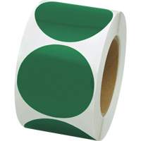 Coloured Marking Dots, Circle, 3" L x 3" W, Green, Vinyl Chandler Sales