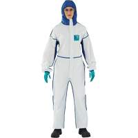 AlphaTec 1800 Comfort 3-Piece Coveralls, Large, Blue/White, Microporous/SMS Chandler Sales