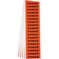 "Power" Conduit & Voltage Labels, 1/2" x 2-1/4", Cloth/Vinyl, English Chandler Sales