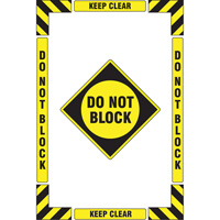 "Keep Clear Do Not Block" Floor Marking Kit, Adhesive, English with Pictogram Chandler Sales