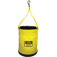 Vinyl Coated Collapsible Bucket, 11" L x 11" W x 16" H, Nylon, Black/Yellow Chandler Sales