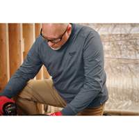 Hybrid Work Tee Shirt, Men's, Small, Blue Chandler Sales