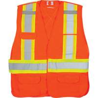 CSA-Compliant High-Visibility Surveyor Vest, High Visibility Orange, Medium, Polyester Chandler Sales
