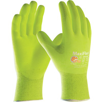 Gants sans coutures haute visibilit&eacute; ATG MaxiFlex Ultimate, Grand, R&ecirc;vetement Nitrile, Calibre 15, Enveloppe en Nylon/&eacute;lasthanne Chandler Sales