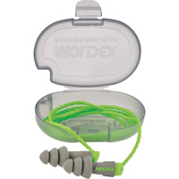 Alphas Reusable Earplugs, Corded, Bulk - Plastic Case, 27 dB NRR, One-Size Chandler Sales
