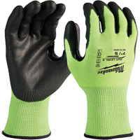 High-Visibility Cut-Resistant Gloves, Size Small, 15 Gauge, Nitrile/Polyurethane Coated, Polyethylene Shell, ANSI/ISEA 105 Level 3 Chandler Sales