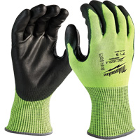 High-Visibility Cut-Resistant Gloves, Size Small, 13 Gauge, Nitrile/Polyurethane Coated, Polyethylene Shell, ANSI/ISEA 105 Level 4 Chandler Sales
