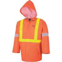 R85 Element FR FR 3-Piece Safety Rain Suit, PVC, Small, High-Visibility Orange Chandler Sales