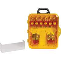 Lockout Station with Keyed Different Nylon Safety Lockout Padlocks, Plastic Padlocks, 12 Padlock Capacity, Padlocks Included Chandler Sales