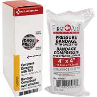 SmartCompliance&reg; Refill Compress Pressure Bandage with Ties, 4" L x 4" W Chandler Sales