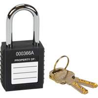 Lock for Lockouts, Safety Padlock, Keyed Different, Thermoplastic, 1-1/2" Width Chandler Sales